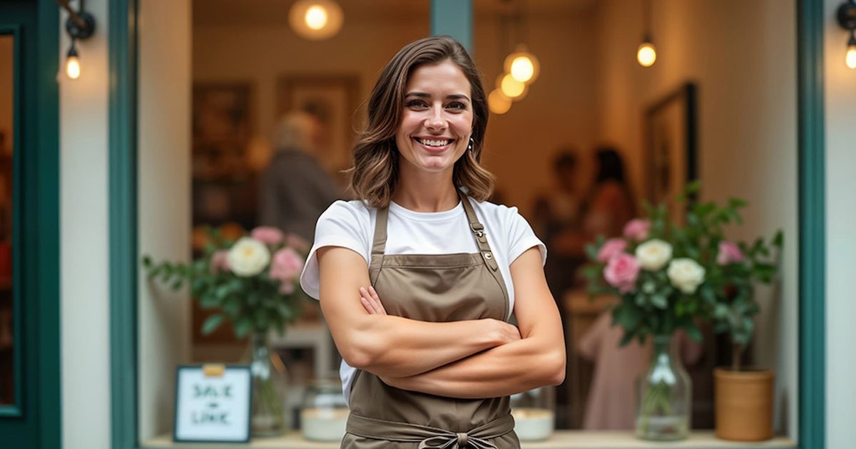 Smiling Woman Apron